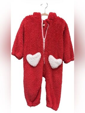 Toddler Valentines Outfit Bunny Onesie Hoodie Romper Long Ear Rabbit Jumpsuit